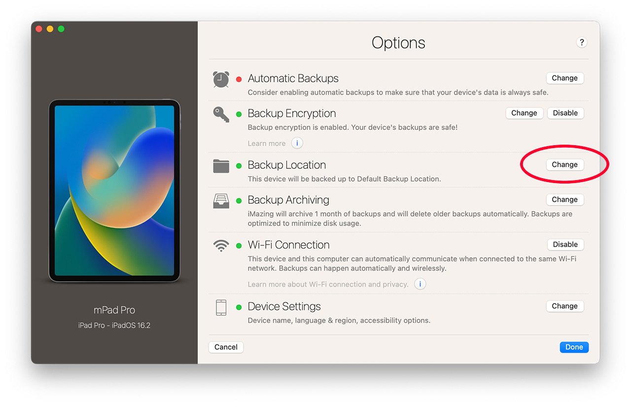 Backup Options