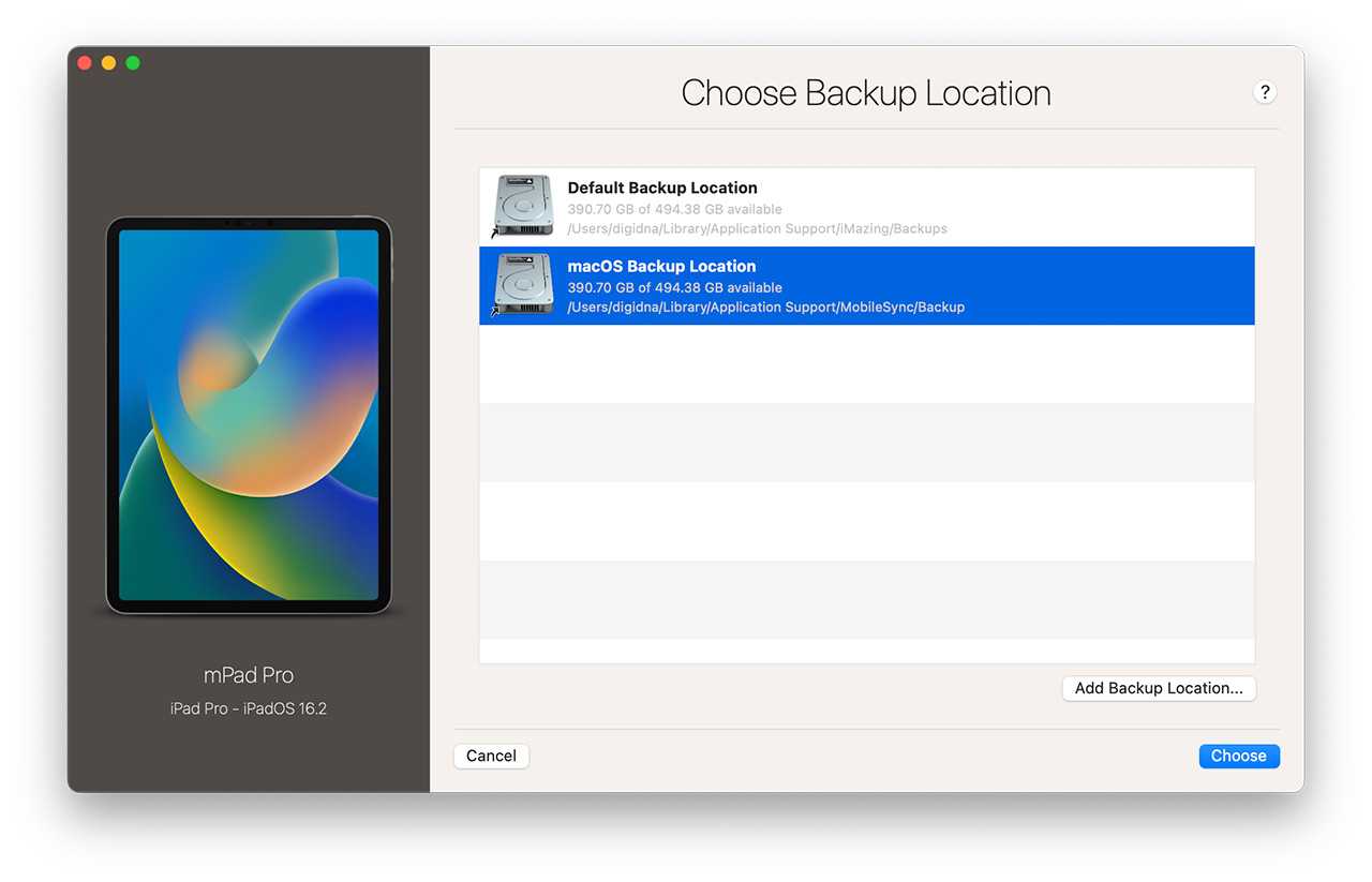 Backup Location