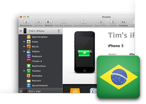 DiskAid 6 for Mac speaks your Language