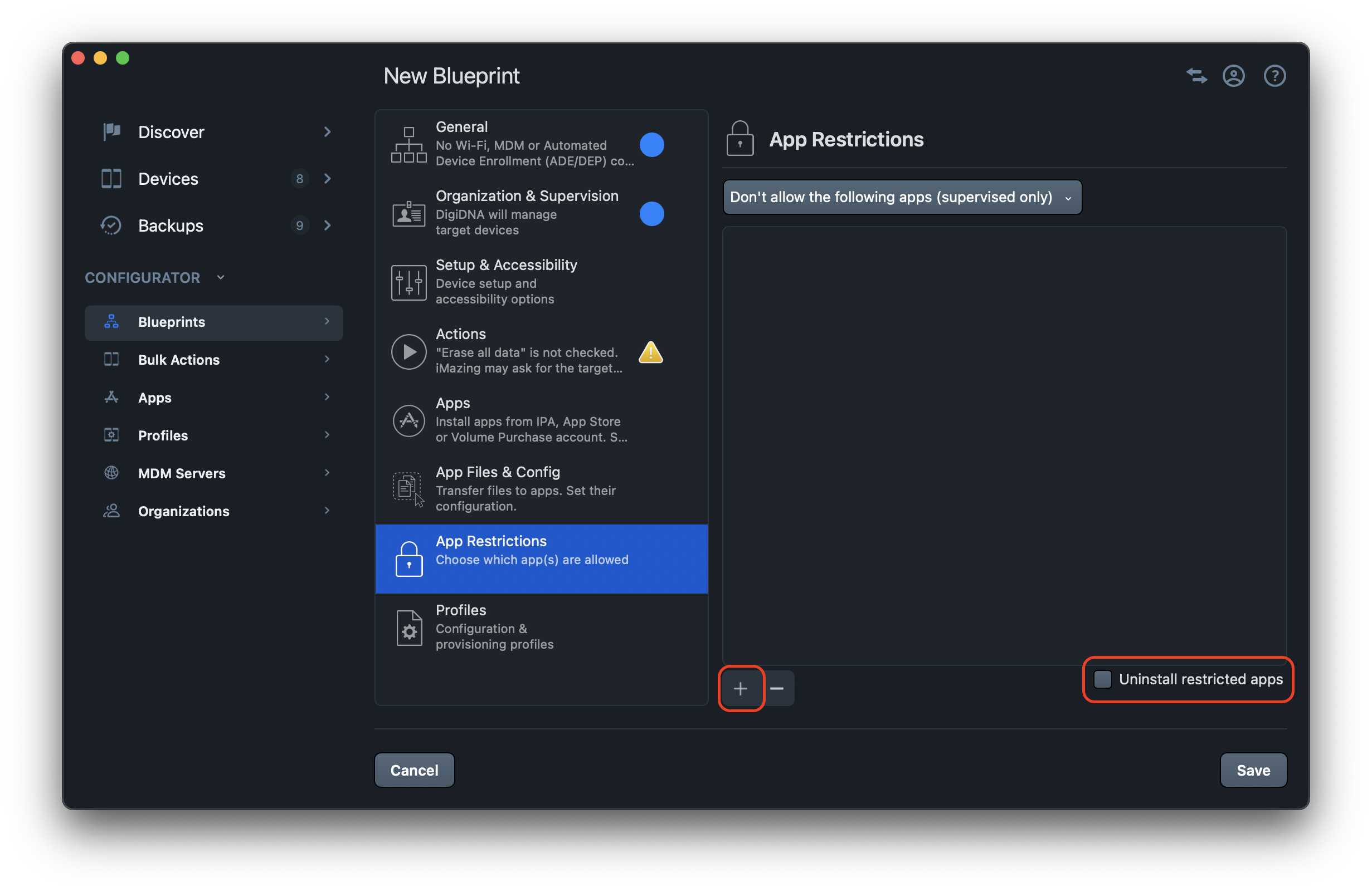 App Restrictions