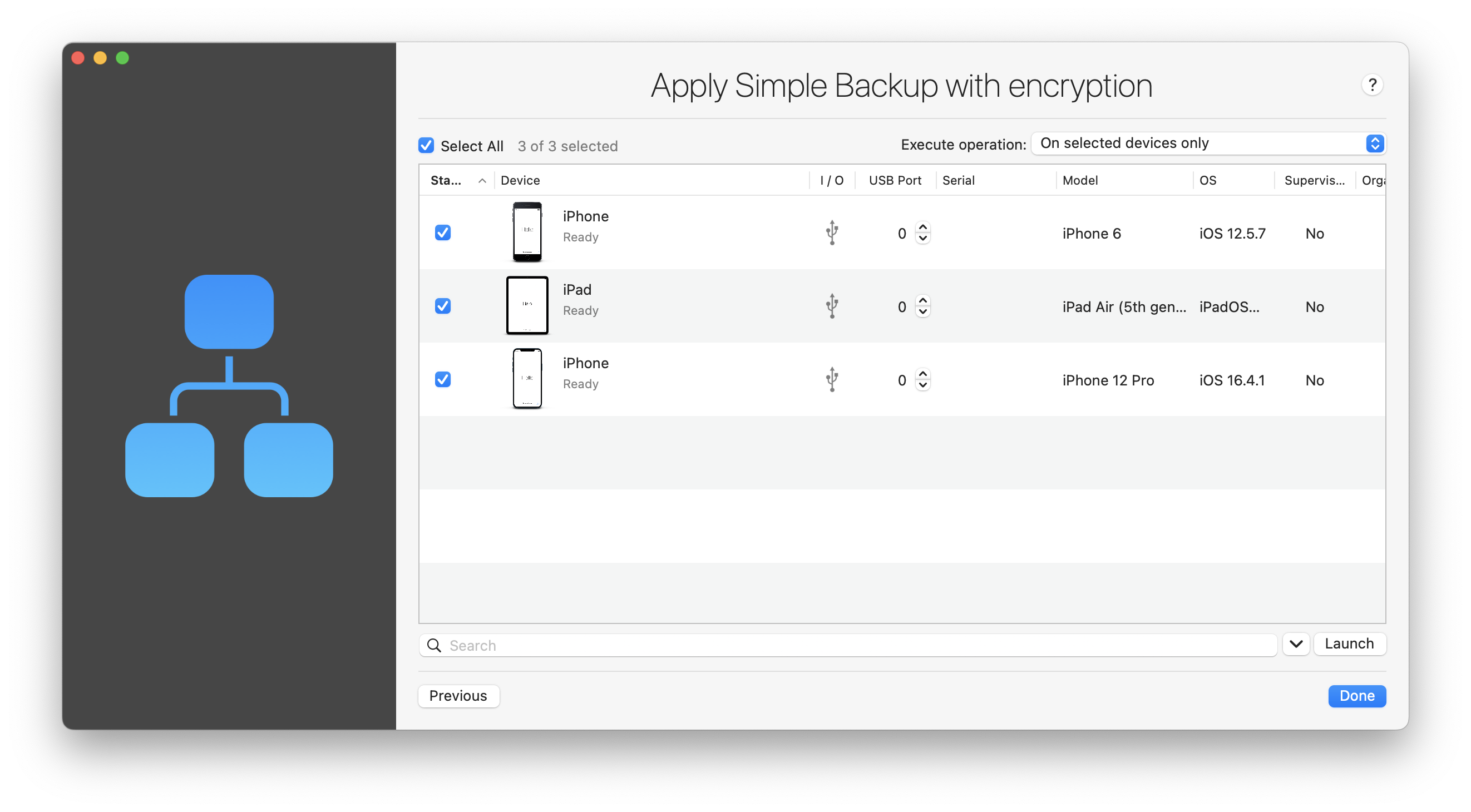 iMazing Configurator, Operation Dispatcher, Ready to Apply Blueprint