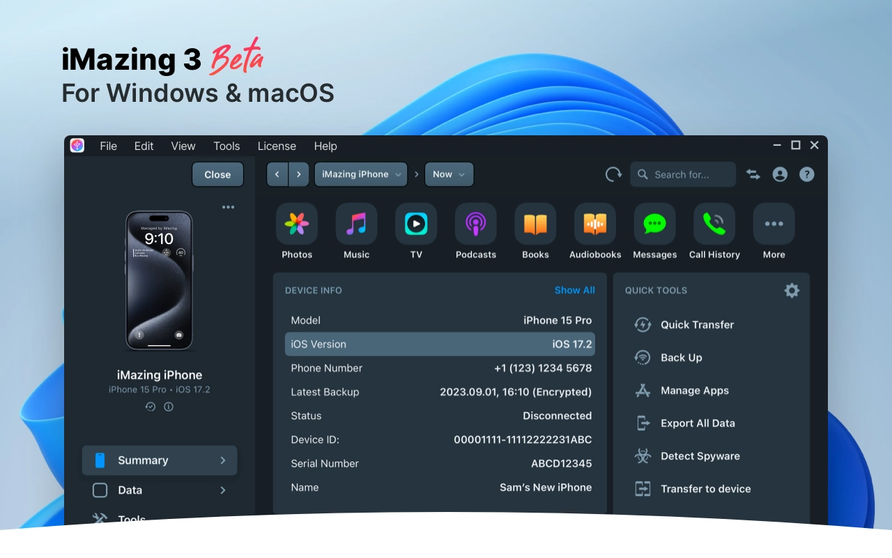 iMazing 3 Beta Available Now for Windows and macOS (update: final is available)